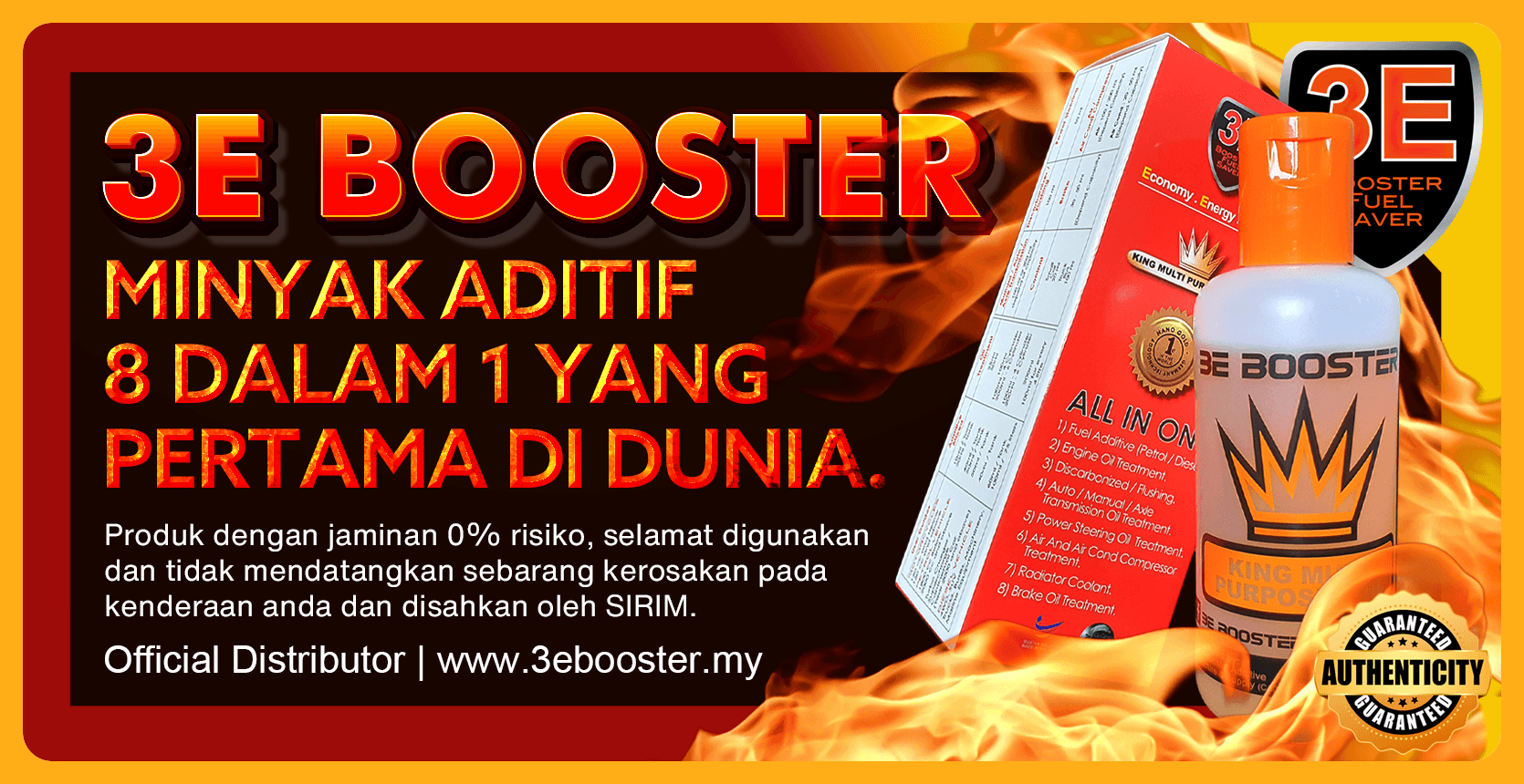 3E Booster Minyak Aditif 8 Dalam 1