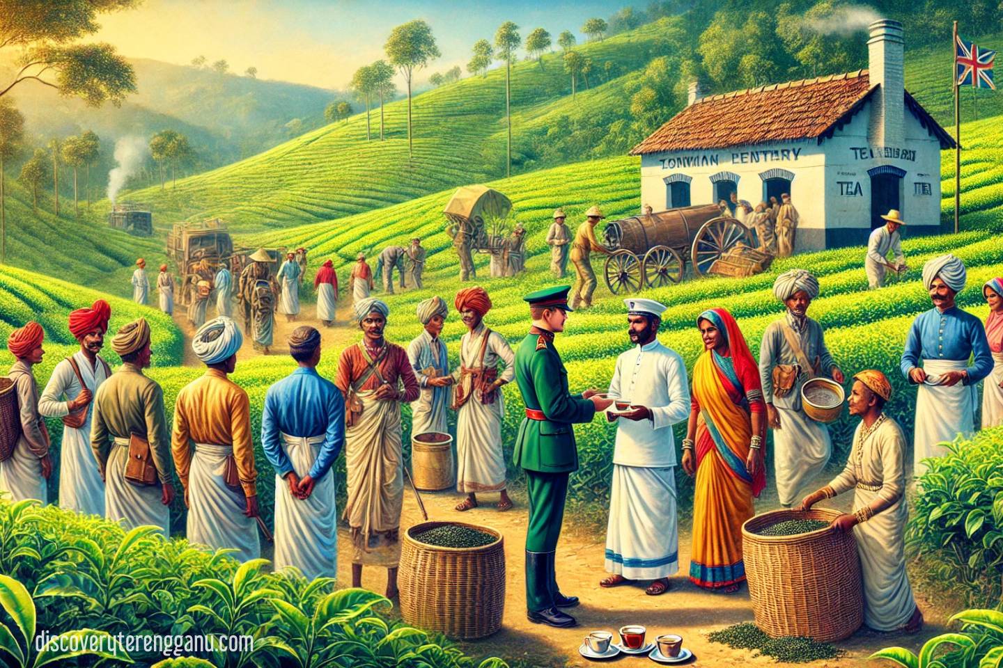 Buruh dari India yang bekerja di ladang-ladang teh 04121004