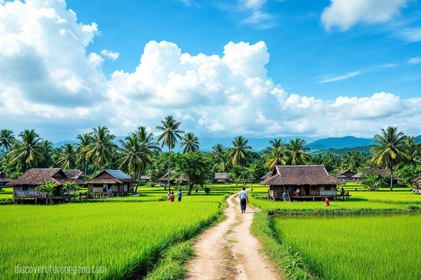 Kampung Kubang Depu di Sawah Padi