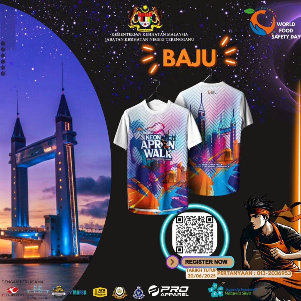 Baju Kuala Terengganu Drawbridge Neon Apronwalk