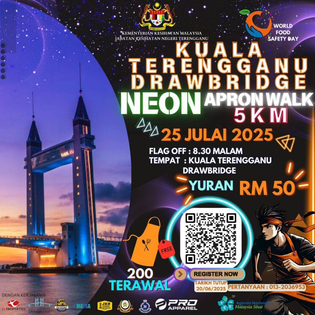Kuala Terengganu Drawbridge Neon Apron Walk 2025