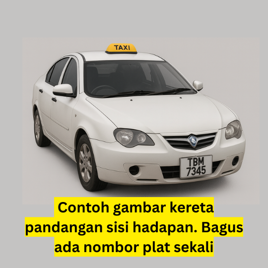 Gambar Teksi sisi hadapan