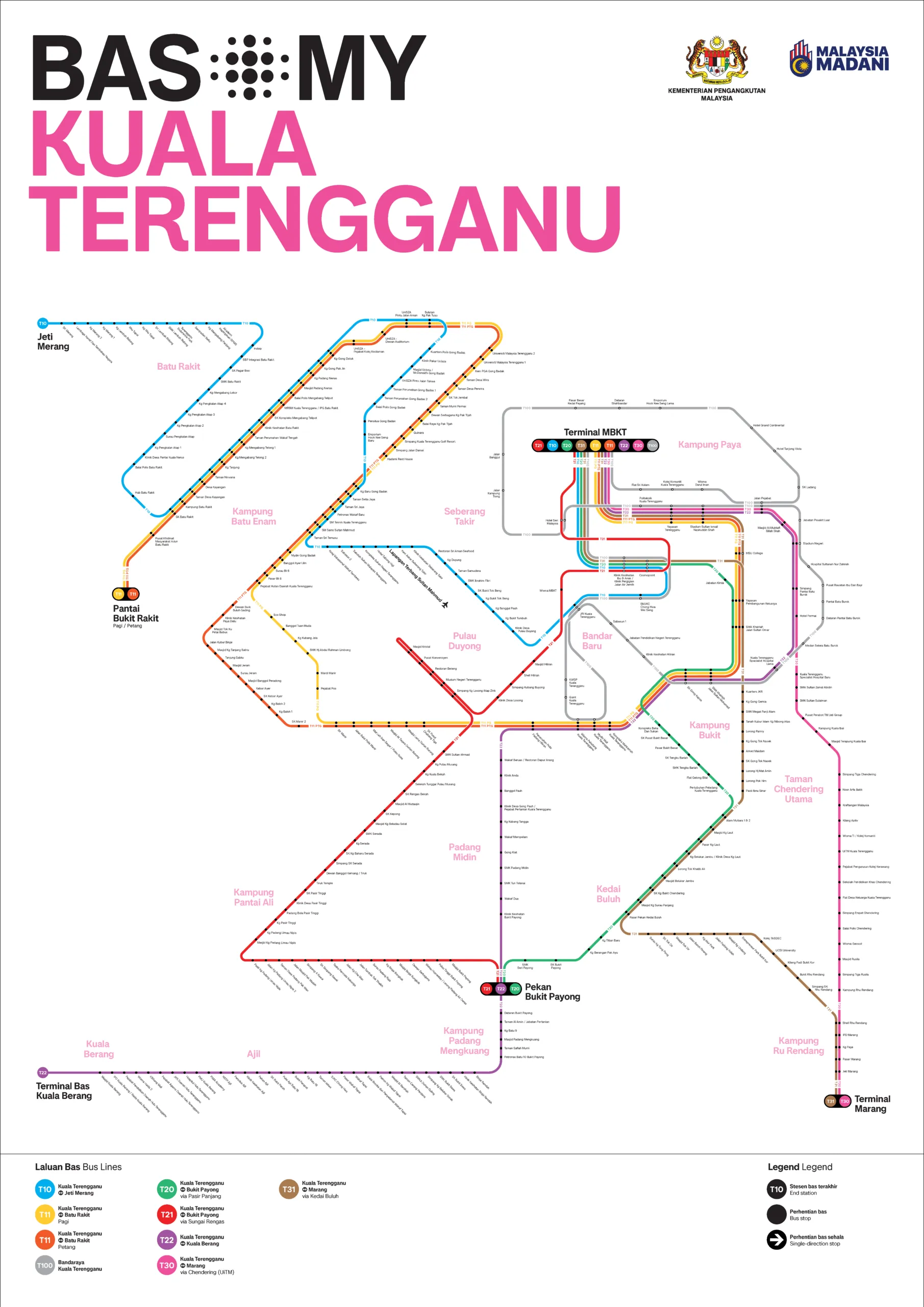 Peta laluan BAS.MY Kuala Terengganu