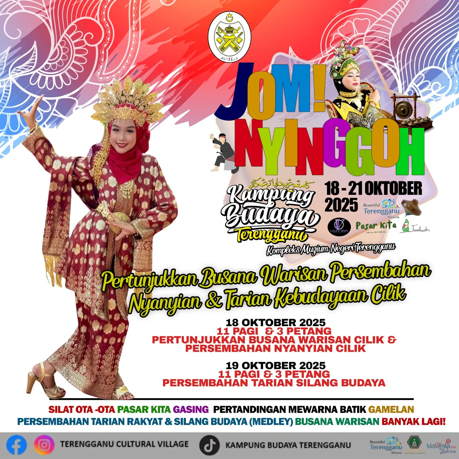 Pertunjukan Busana Warisan Nyanyian & Tarian Kebudayaan Cilik