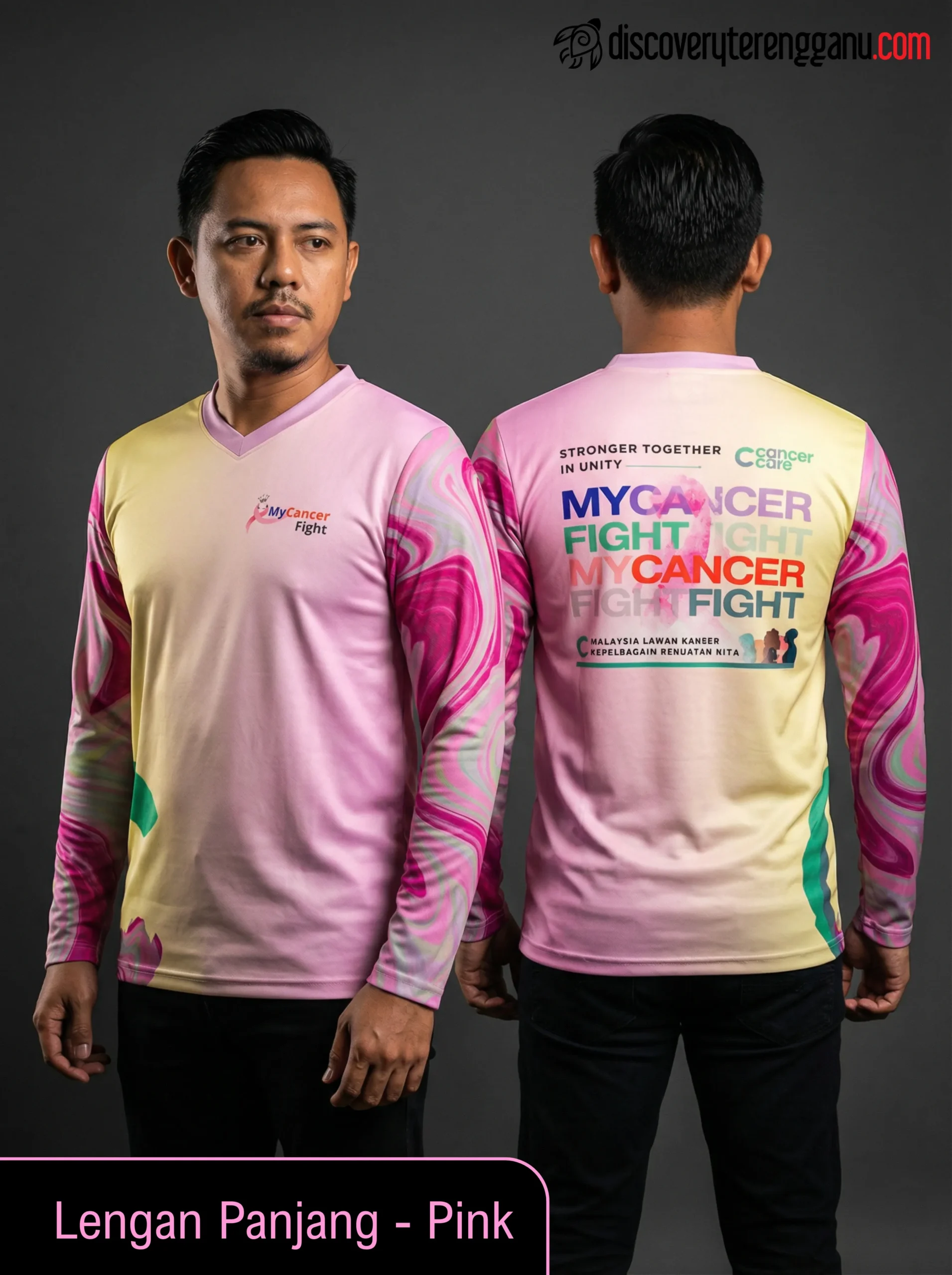 Malaysia Lawan Kanser Baju Pink Lengan Panjang