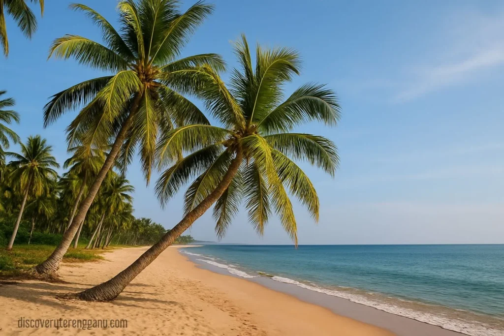 Panorama laut dan pulau di Marang