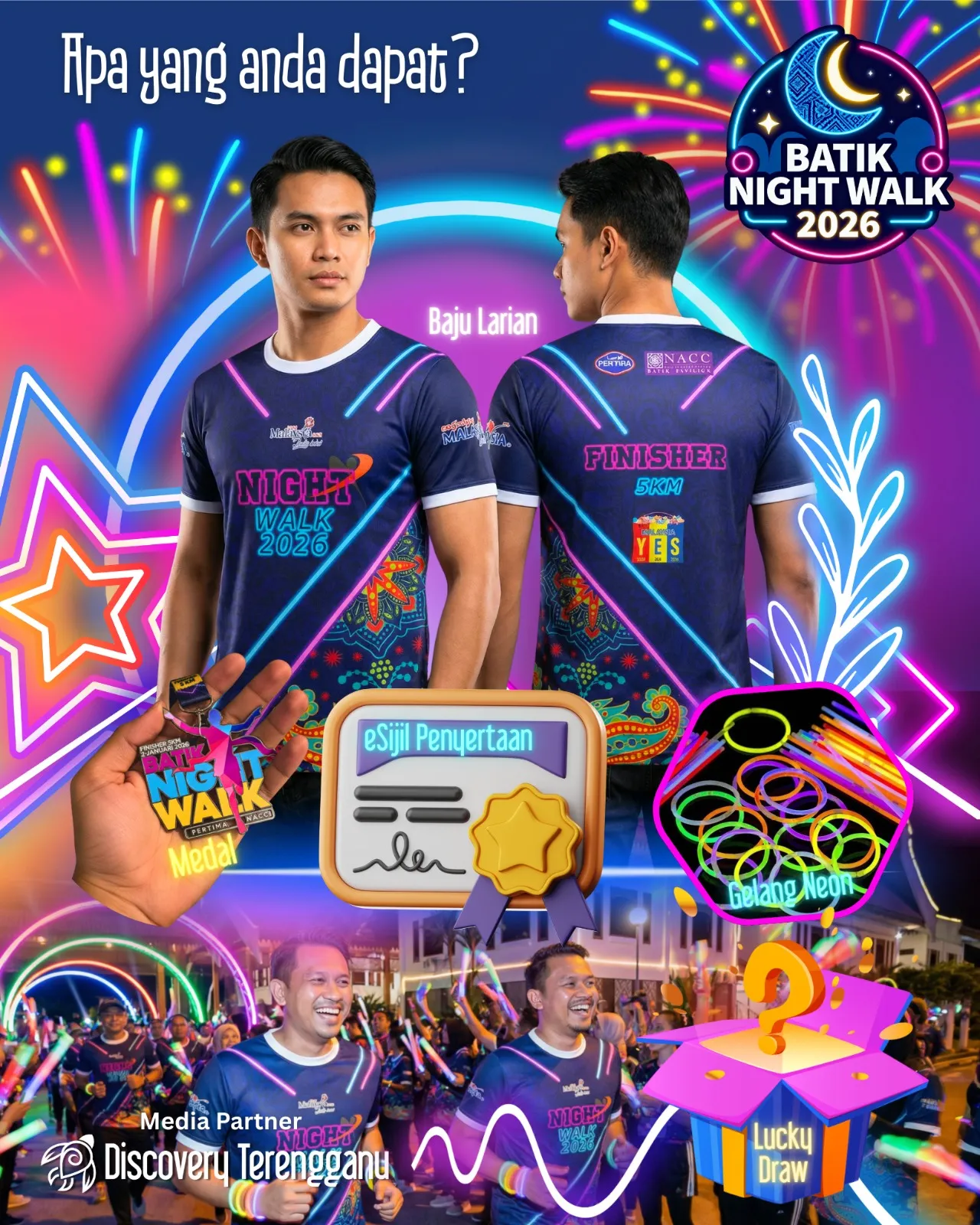 T-shirt Batik Night Walk 2026