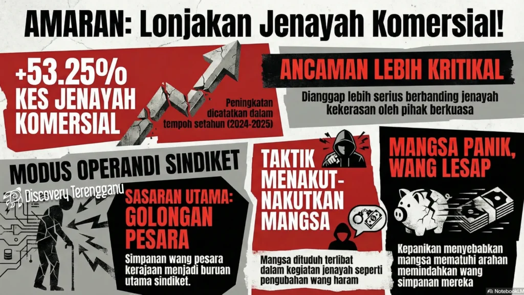 Infografik Jenayah di Terengganu Lonjakan Jenayah Komersial