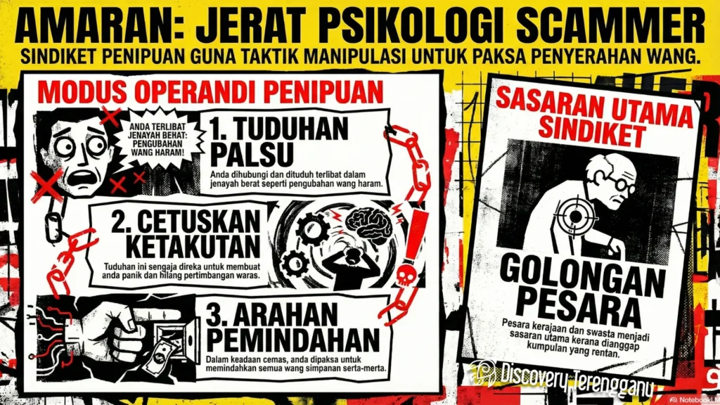 Infografik Jenayah di Terengganu Jerat Psikologi Scammer