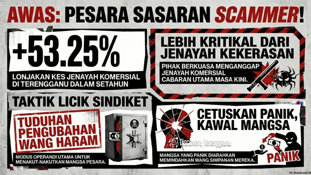 Infografik Jenayah di Terengganu Pesara Sasaran Scam