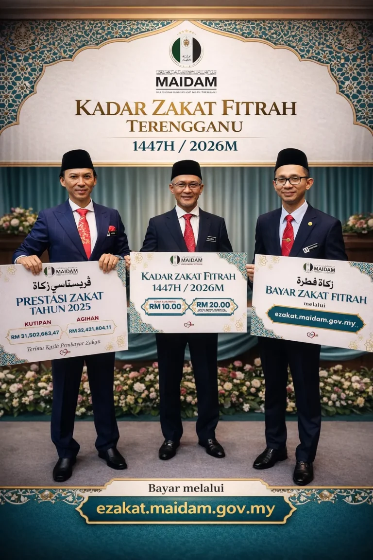 Kadar zakat fitrah Terengganu 2026 MAIDAM