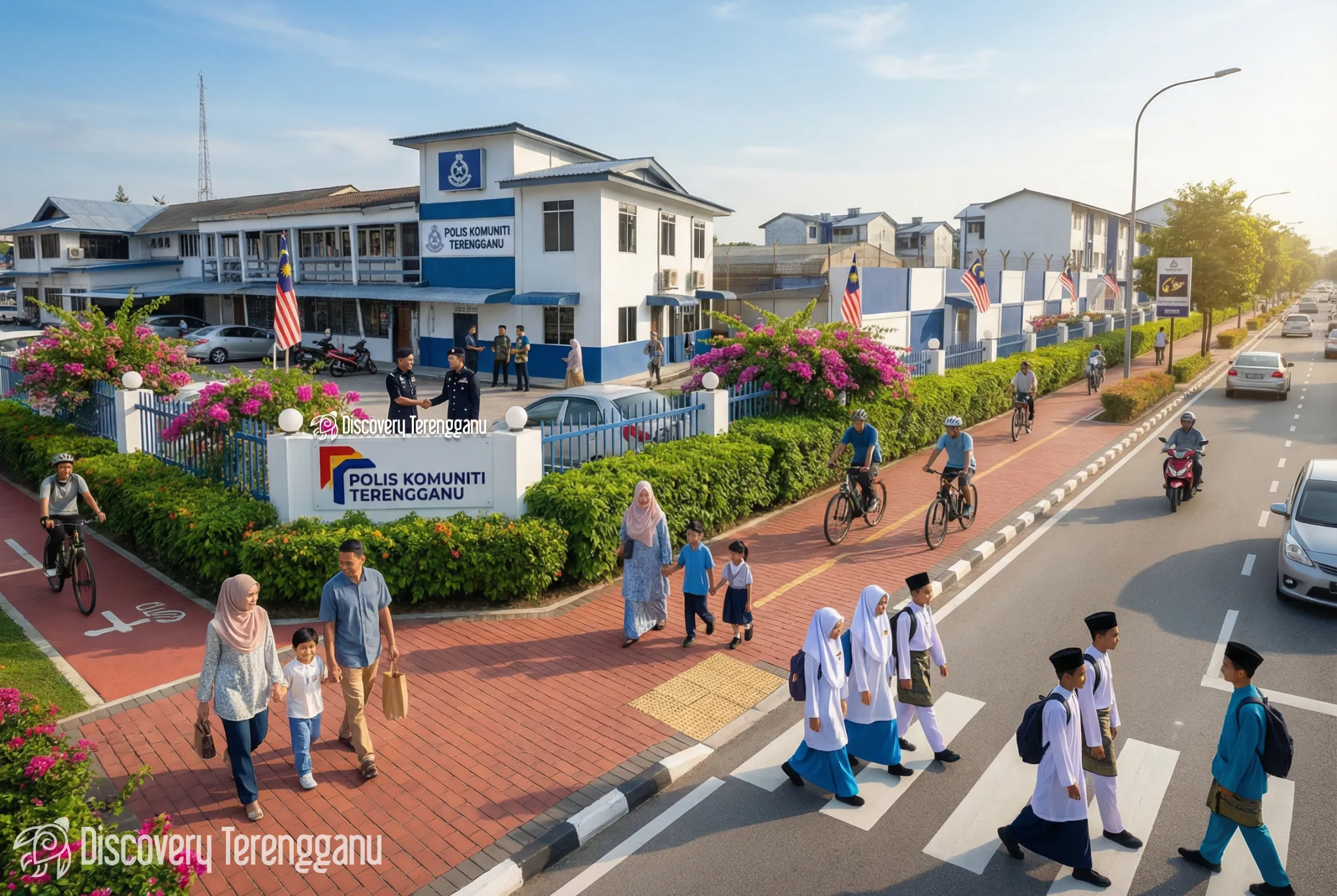 Polis komuniti berinteraksi dengan penduduk di Terengganu negeri selamat