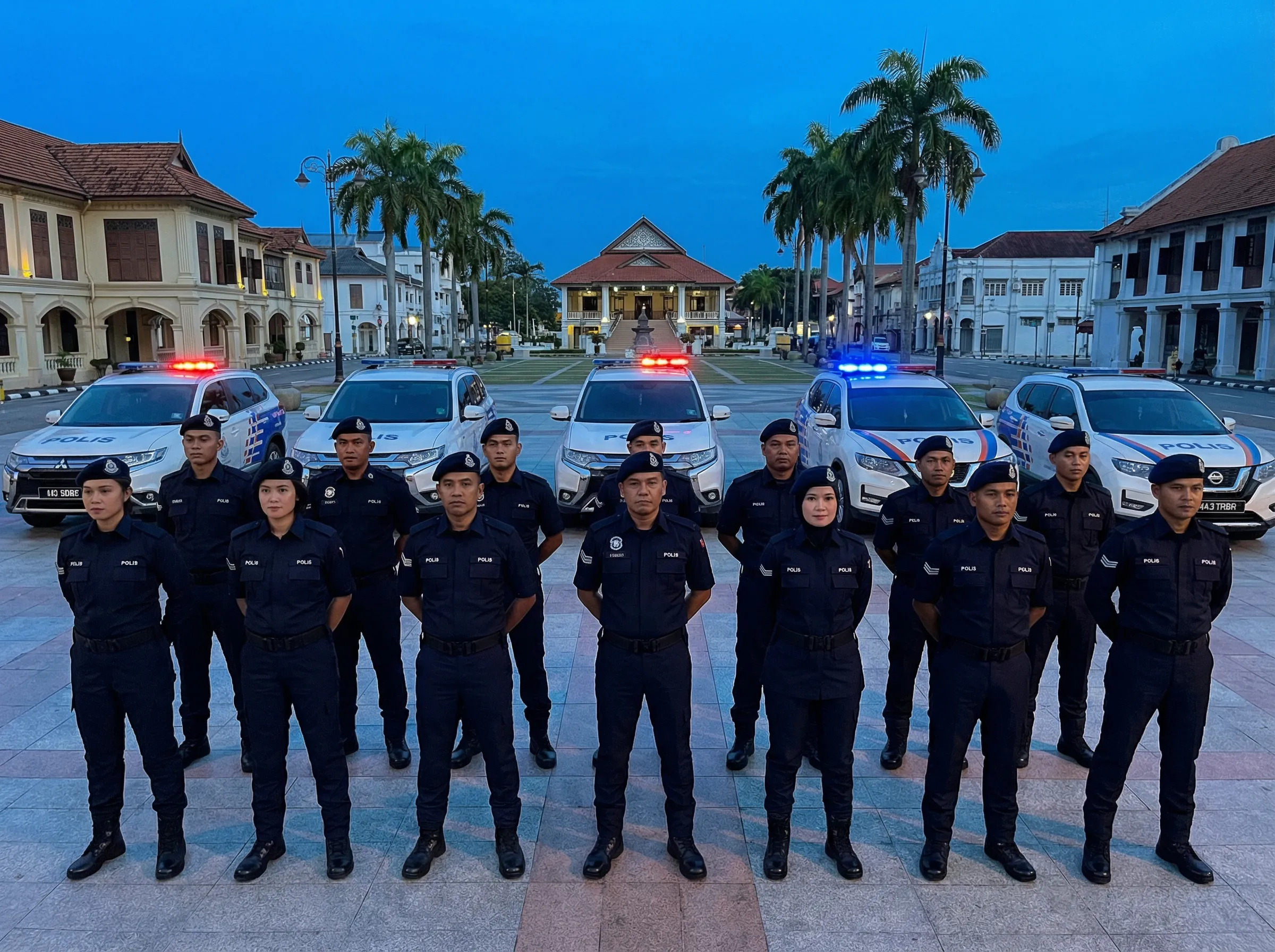 Anggota PDRM Kontinjen Terengganu bertugas menjaga keselamatan negeri