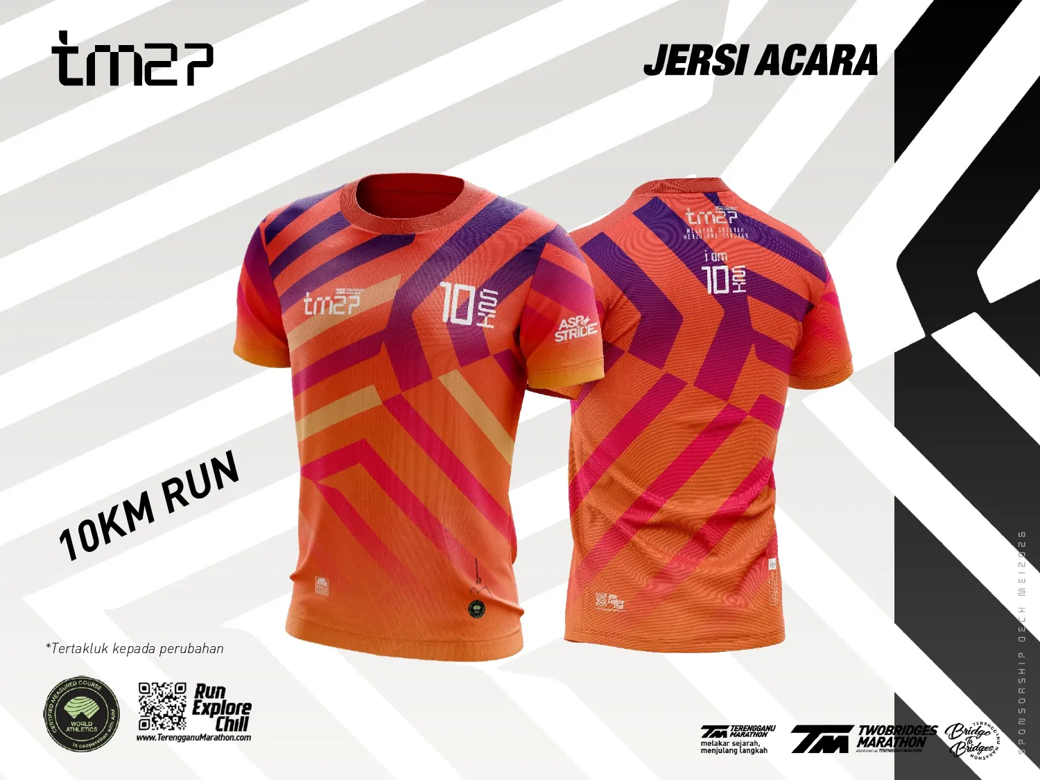 Jersi event tee 10KM Terengganu Marathon 2027