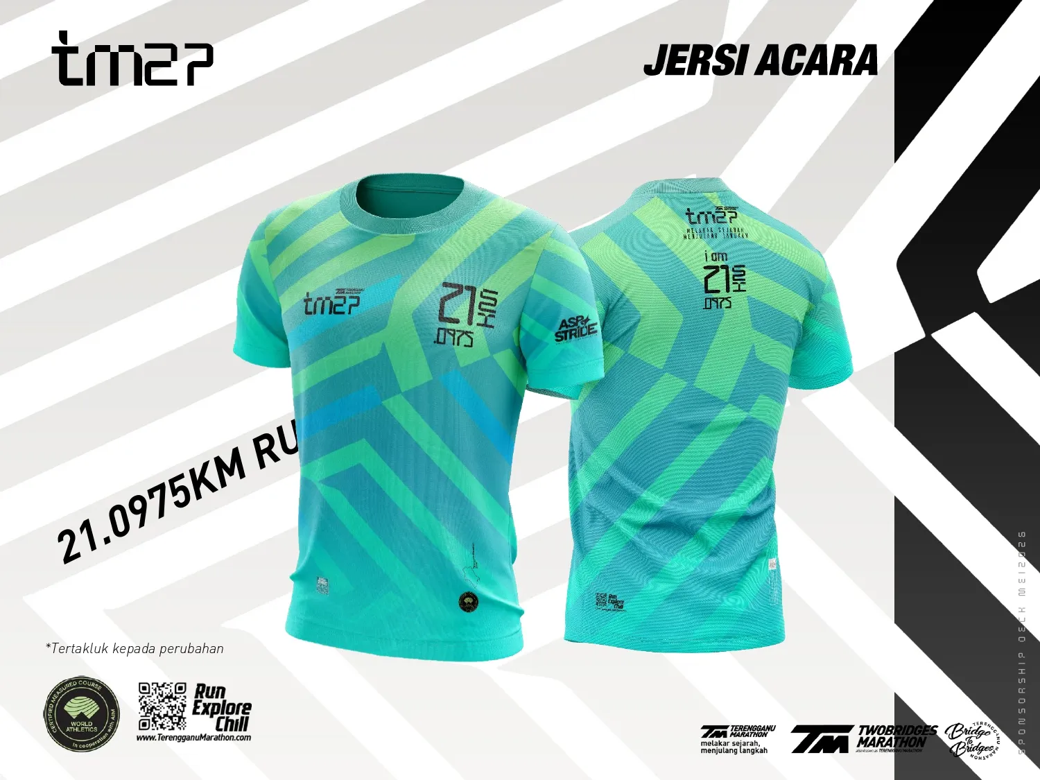 Jersi event tee 21KM Half Marathon Terengganu Marathon 2027