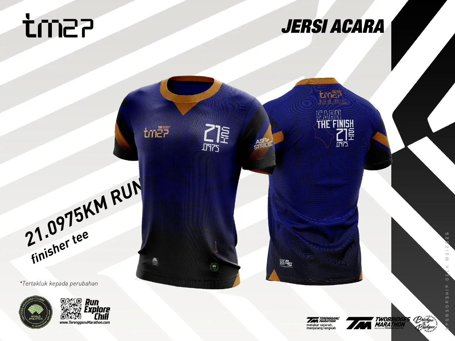 Finisher tee 21KM Half Marathon Terengganu Marathon 2027