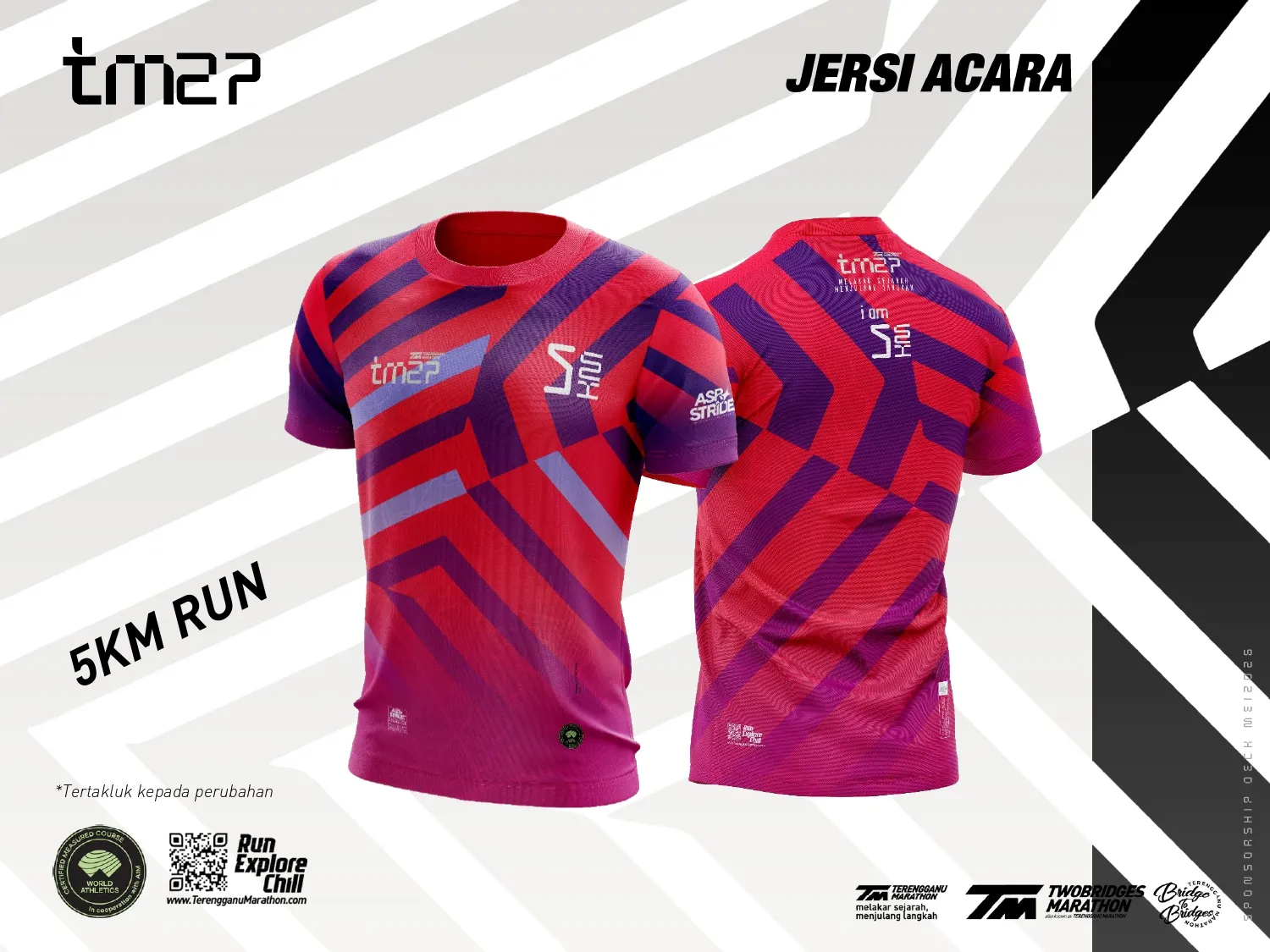 Jersi event tee 5KM Fun Run Terengganu Marathon 2027