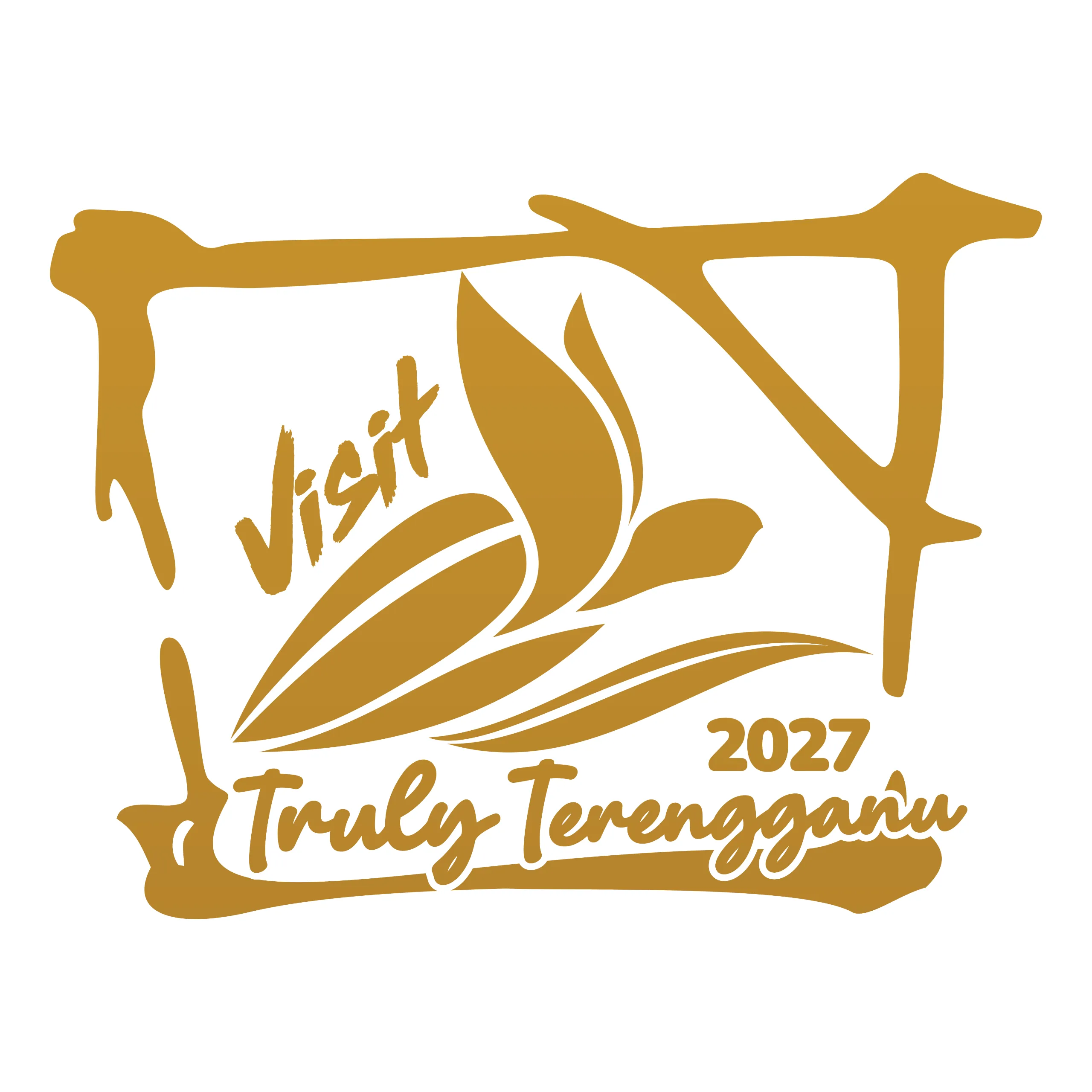 Logo Visit Truly Terengganu versi emas