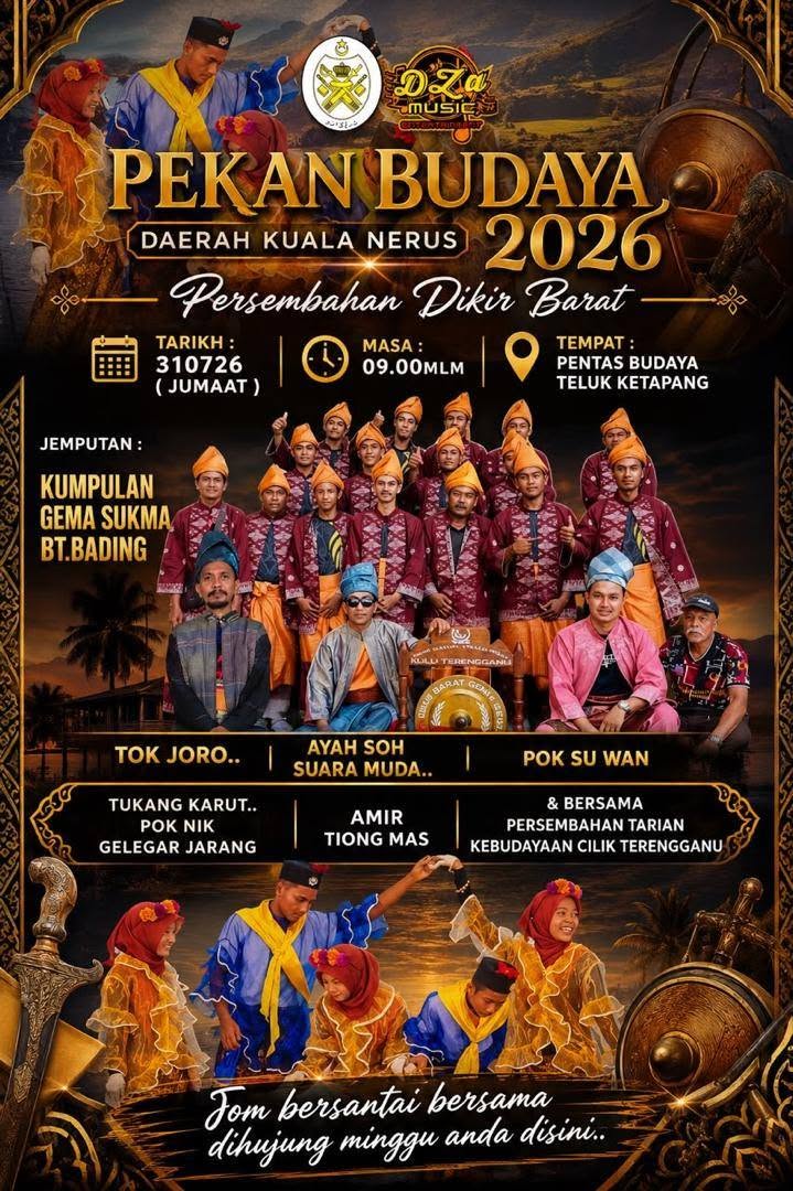 Persembahan Dikir Barat di Pentas Budaya Teluk Ketapang Kuala Nerus 2026