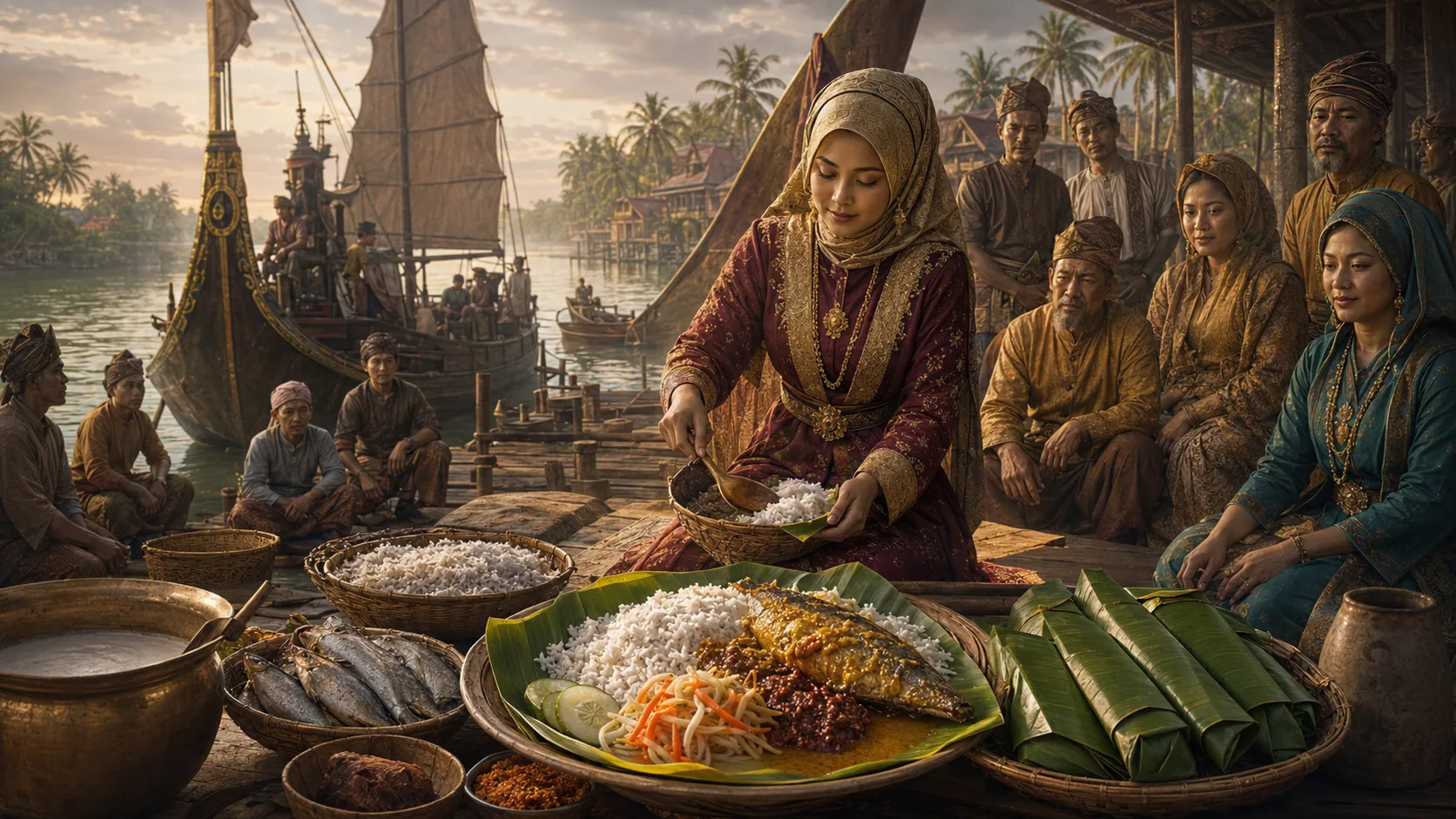 Ilustrasi kisah Puteri Saadong dalam cerita rakyat Kelantan