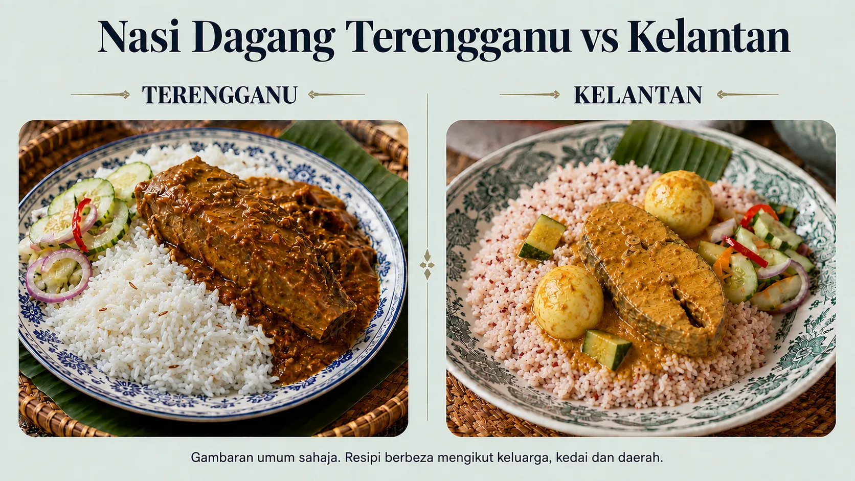 Perbandingan nasi dagang Terengganu dan Kelantan