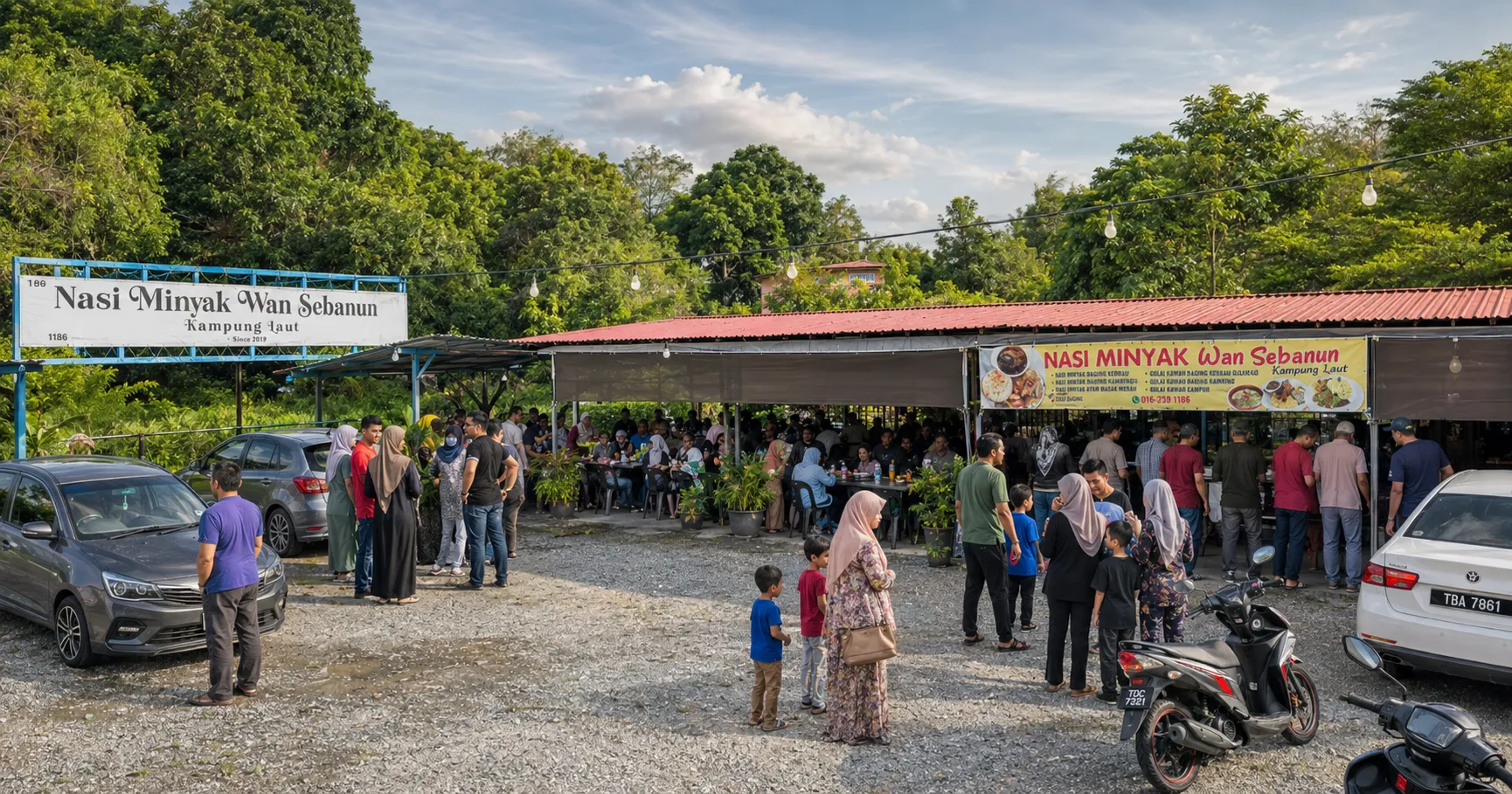 Nasi Minyak Wan Sebanun yang menyediakan nasi minyak untuk sarapan