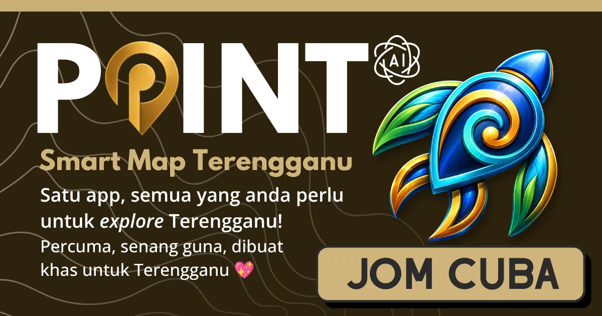 POINT Smart Map Terengganu oleh Discovery Terengganu. Satu aplikasi peta percuma untuk meneroka Terengganu. Klik untuk cuba.