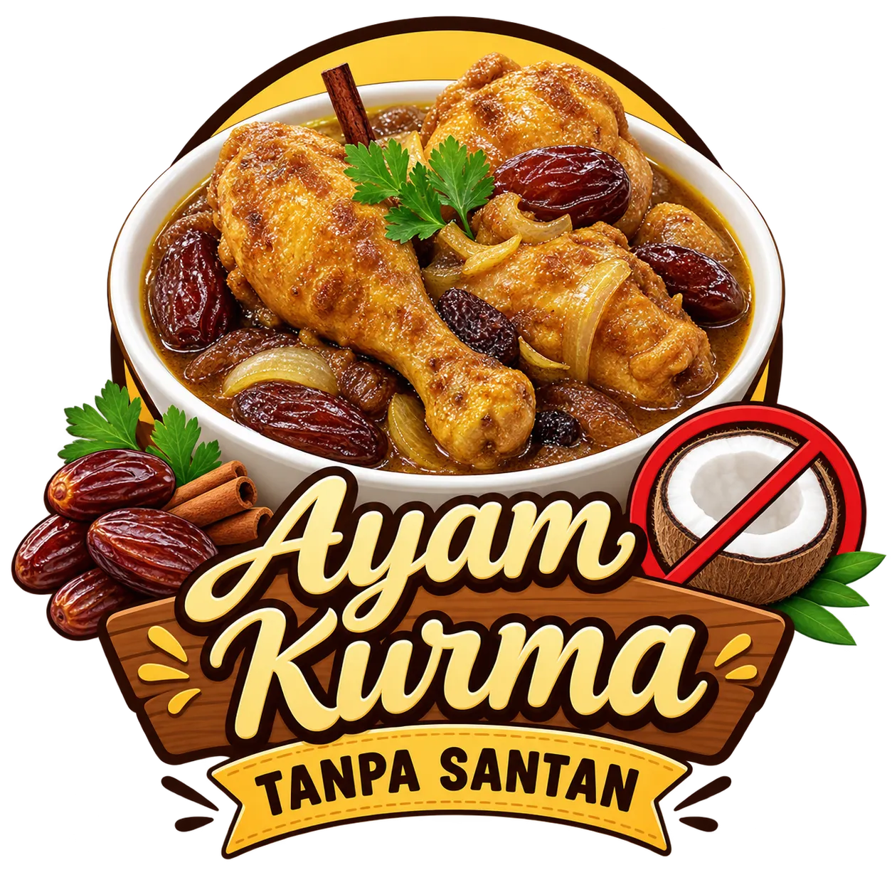 Ayam kurma tanpa santan