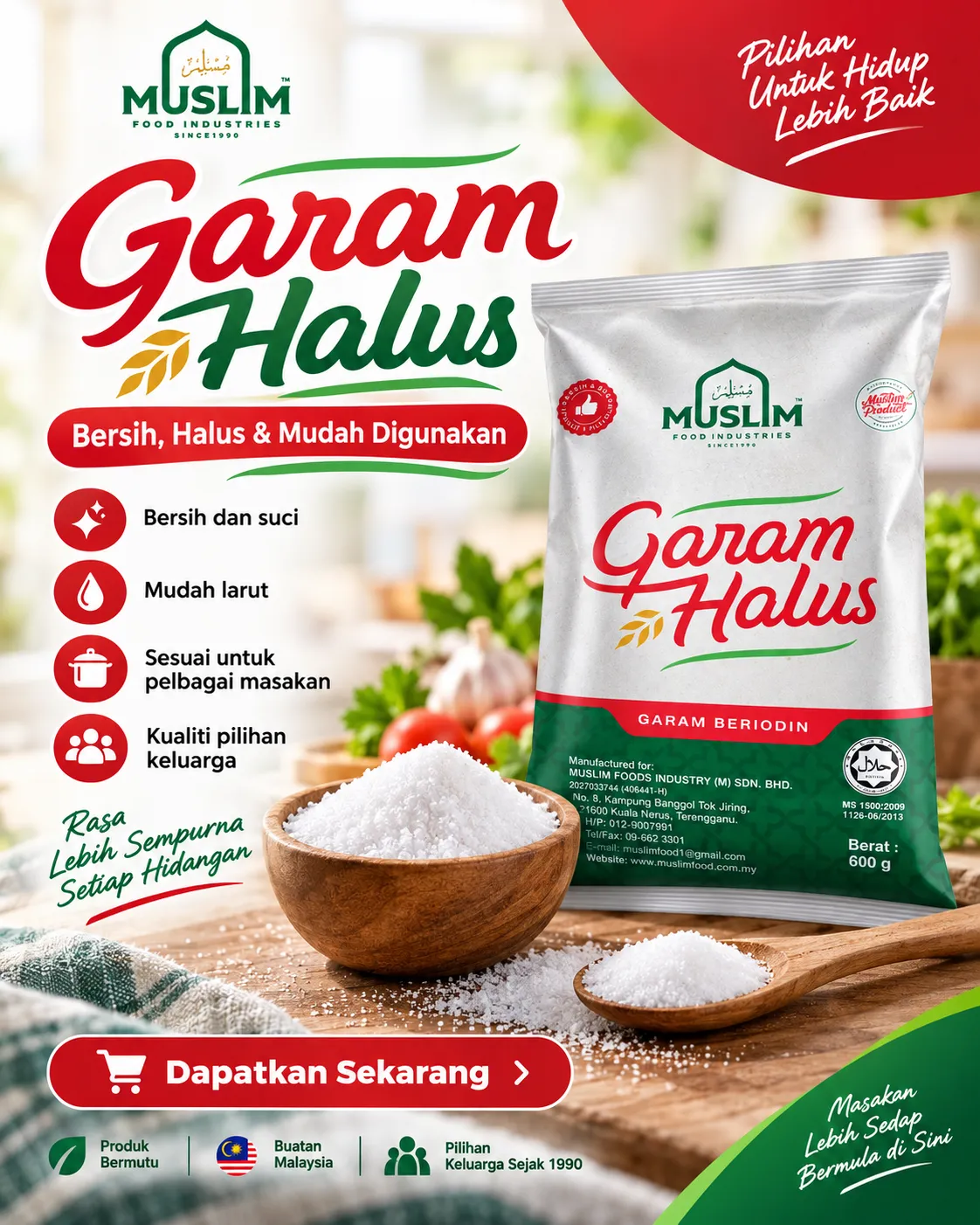 Garam Halus Muslim Food untuk memperasakan kuah