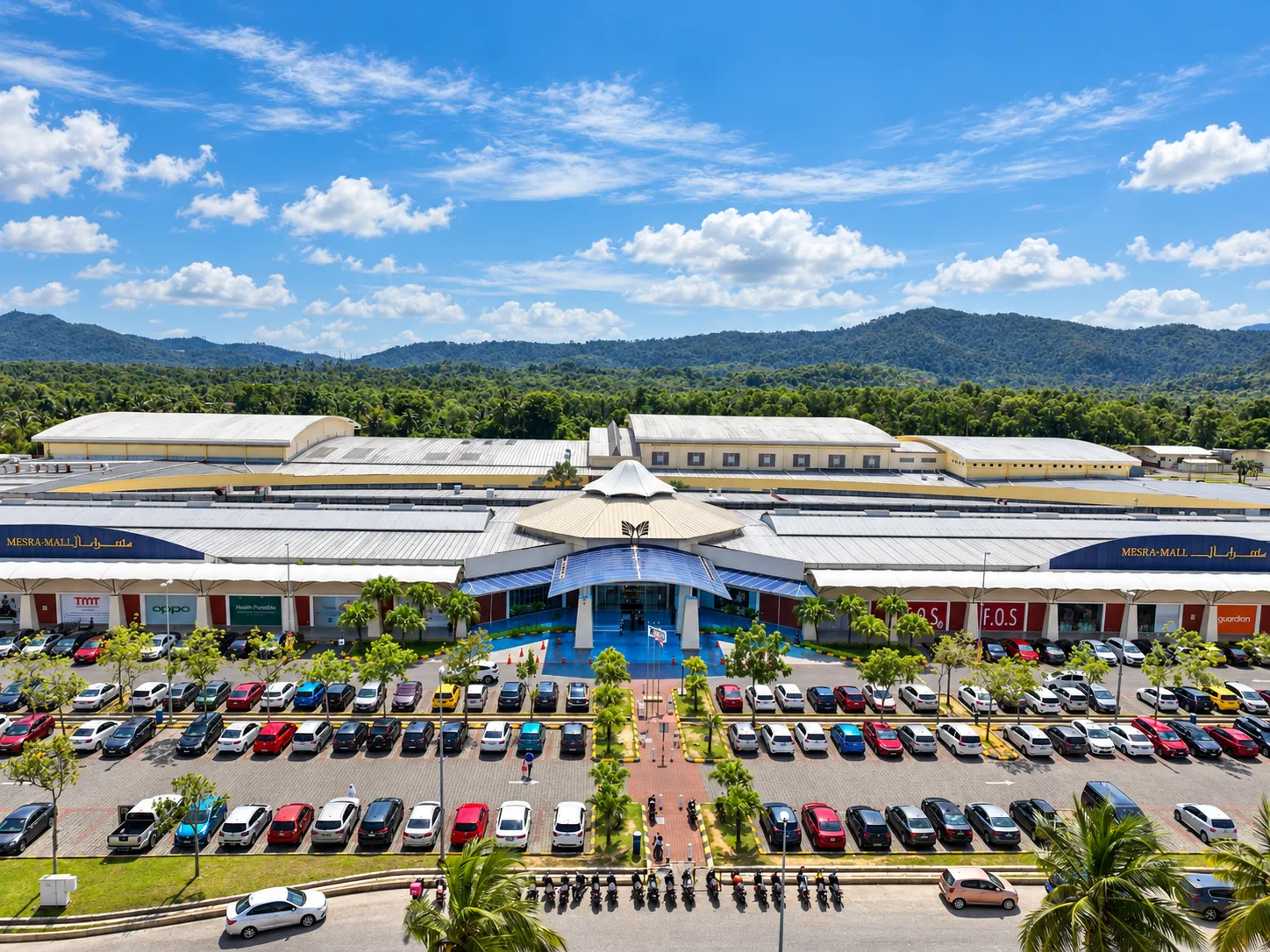 Pemandangan udara Mesra Mall di Kemasik, Kemaman