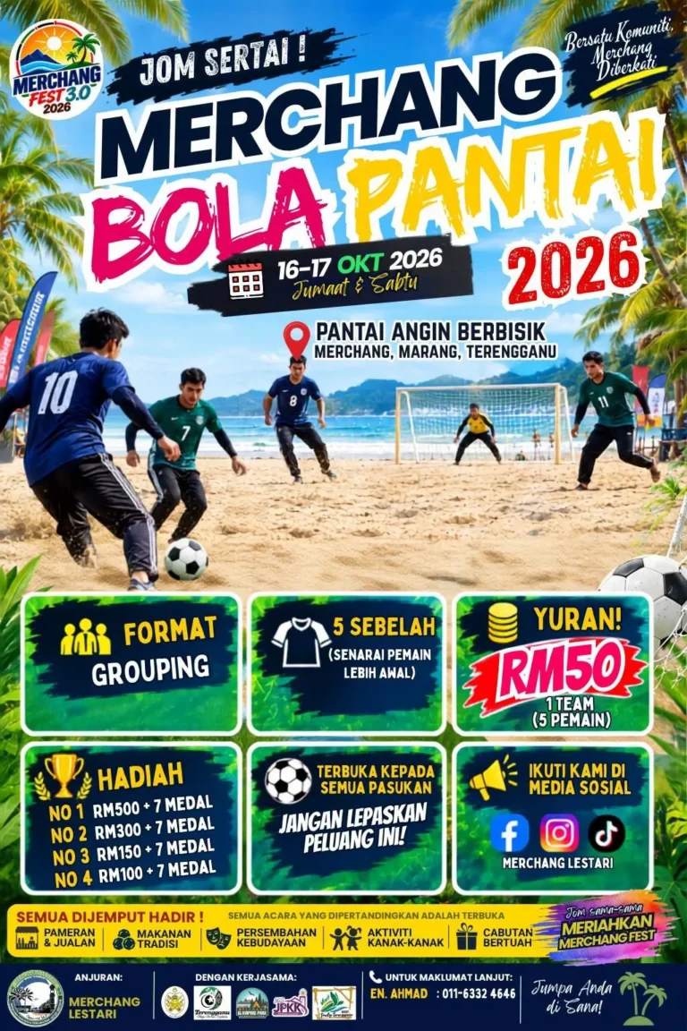 Poster Merchang Bola Pantai Merchang Fest 3.0 2026