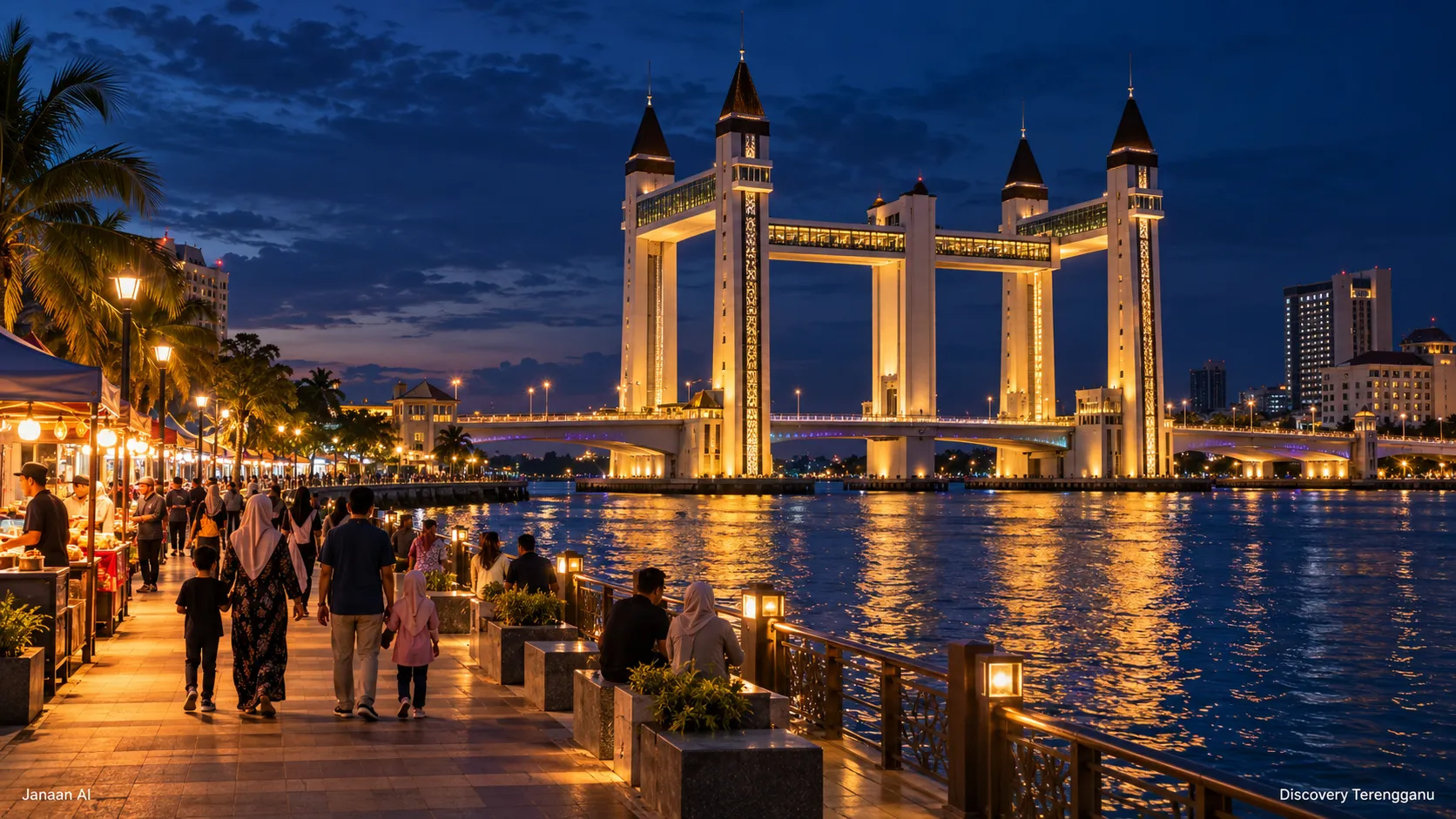 Kuala Terengganu Waktu Malam: 5 Tempat Menarik