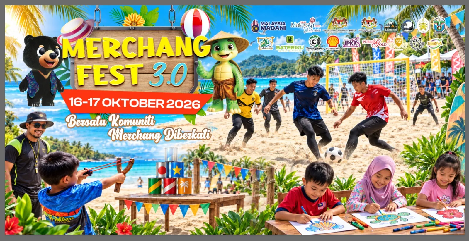 Poster utama Merchang Fest 3.0 2026 di Pantai Angin Berbisik, Merchang