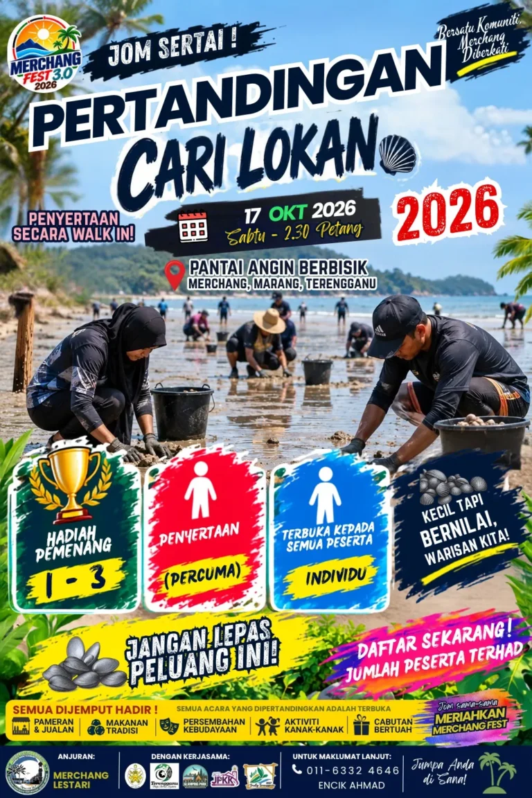 Poster Pertandingan Cari Lokan Merchang Fest 3.0 2026